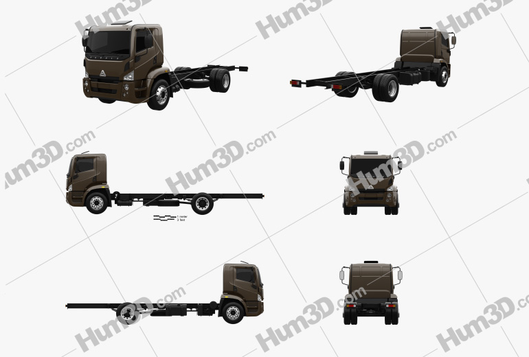 Agrale 14000 Chassis Truck 2012 Blueprint Template
