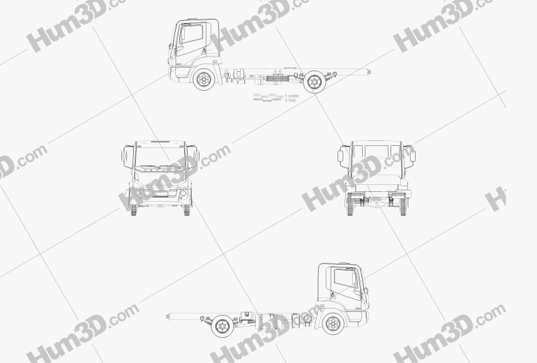 Agrale 6500 Chassis Truck 2012 Blueprint