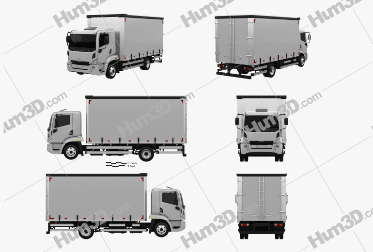 Agrale 8700 Box Truck 2012 Blueprint Template
