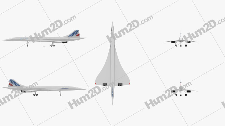 Aerospatiale-BAC Concorde Blueprint Template