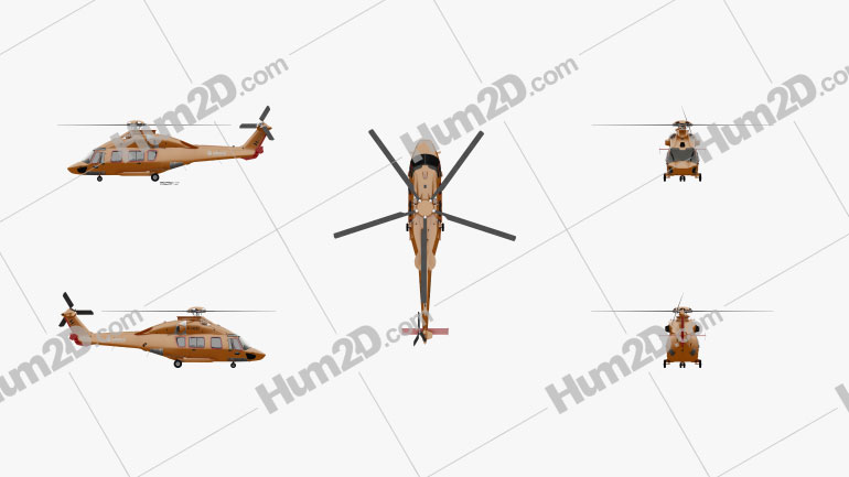 Airbus Helicopters H175 Blueprint Template