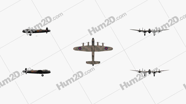Avro Lancaster Blueprint Template