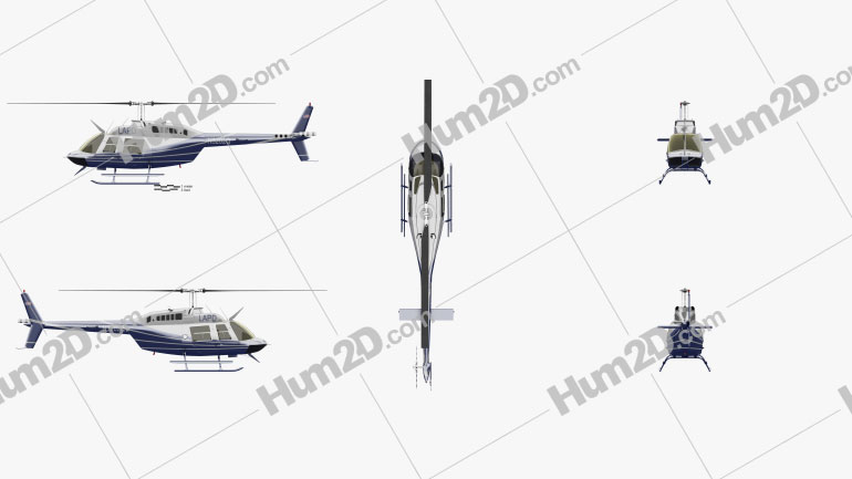 Bell 206 Blueprint Template