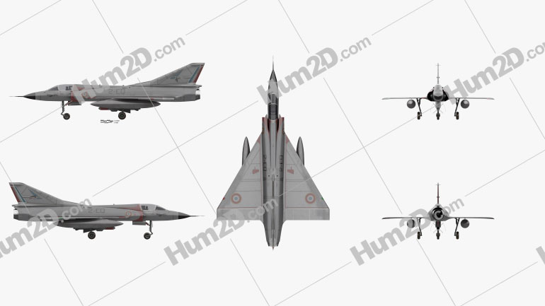 Dassault Mirage III Blueprint Template