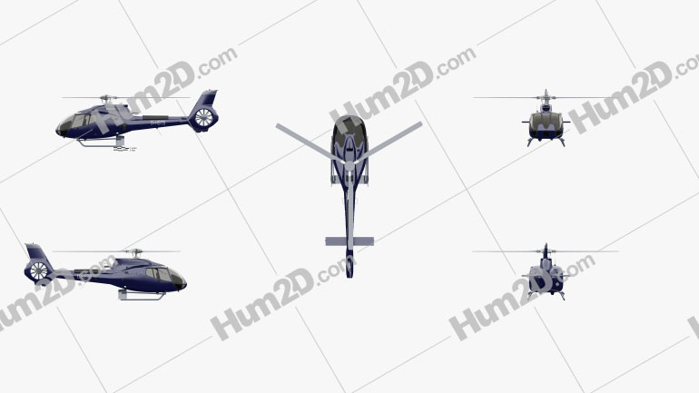 Eurocopter EC130 Blueprint Template