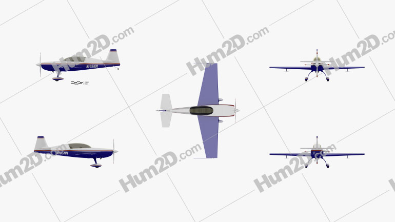 Extra 300L Aerobatic aircraft Blueprint Template