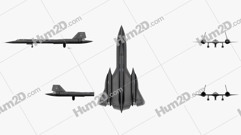 Lockheed SR-71 Blackbird Blueprint Template