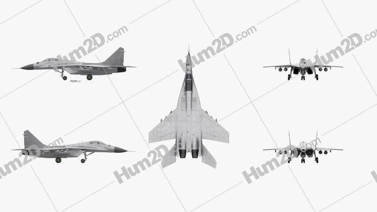 Mikoyan MiG-29 Blueprint Template