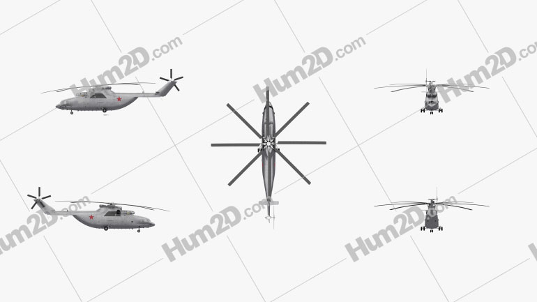 Mil Mi-26 Blueprint Template