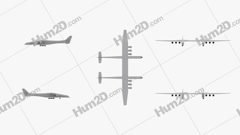 Scaled Composites Stratolaunch Model 351 Blueprint Template