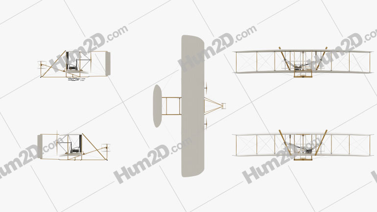 Wright Flyer Blueprint Template