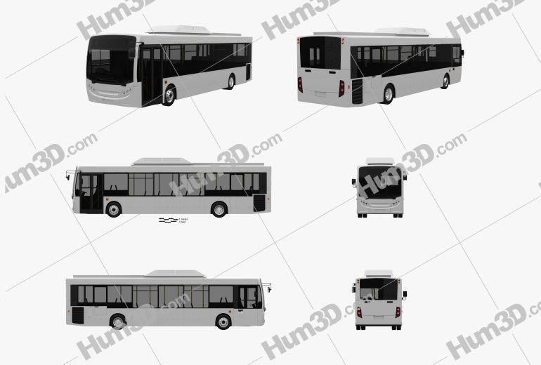 Alexander Dennis Enviro200H bus 2016 Blueprint Template