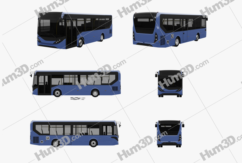Alexander Dennis Enviro200 bus 2016 Blueprint Template
