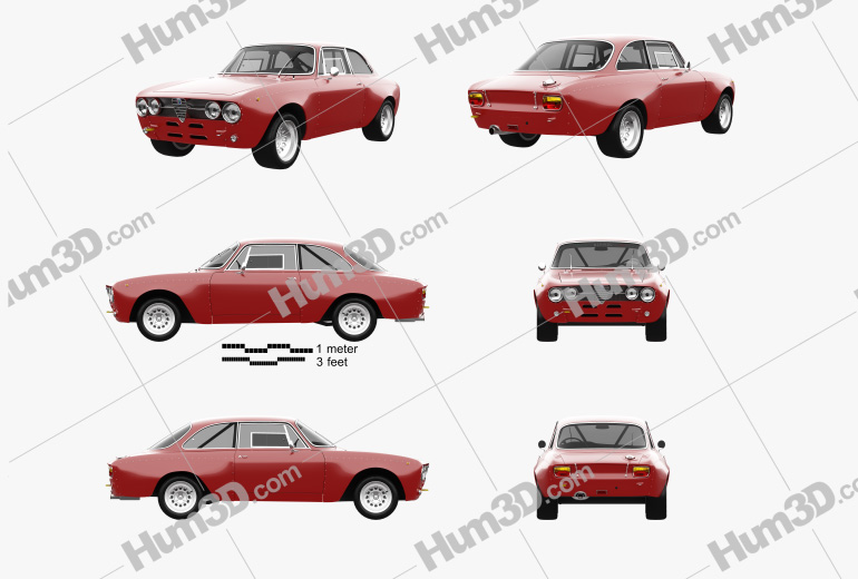 Alfa Romeo GTAm 1969 Blueprint Template