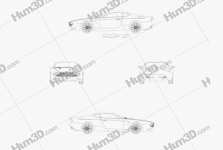 Aston Martin DB9 Coupe Zagato Centennial 2014 Plano