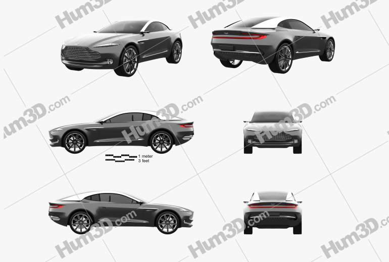 Aston Martin DBX Concept 2015 Blueprint Template