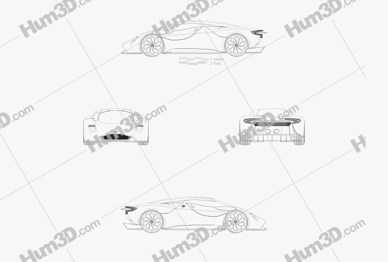 Aston Martin DP-100 Vision Gran Turismo 2014 Blueprint