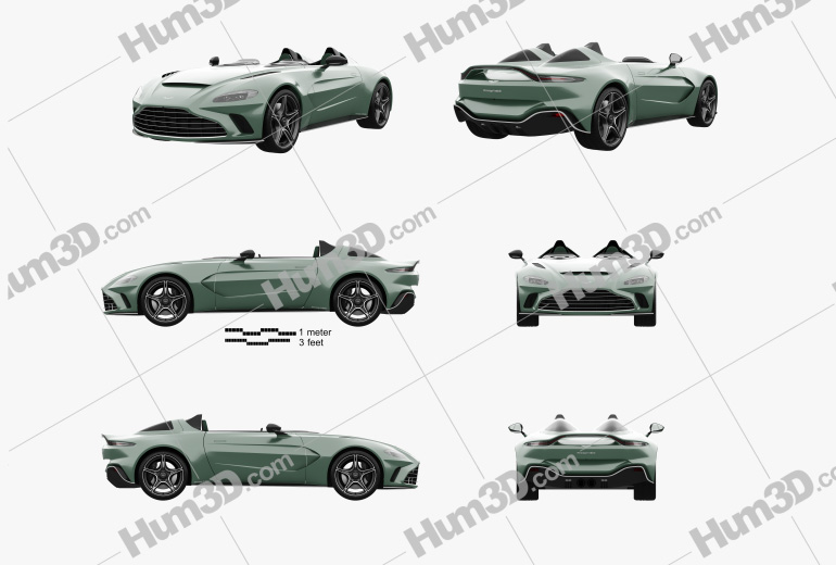 Aston Martin V12 Speedster 2022 Blueprint Template
