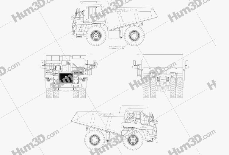 Astra RD40 Dump Truck 2017 Blueprint