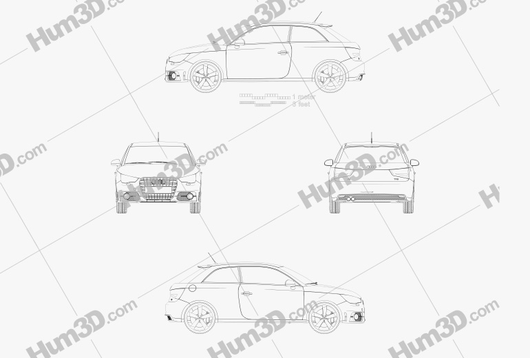 Audi A1 設計図
