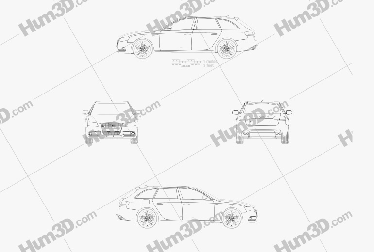 Audi S4 Avant 2013 Blueprint