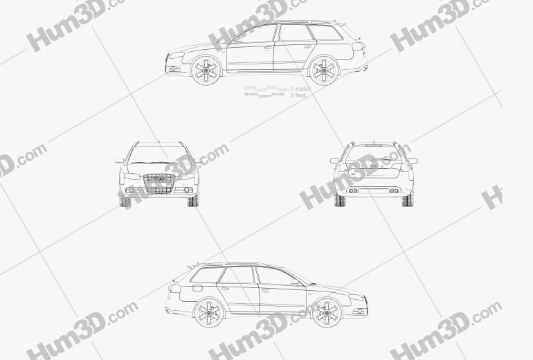 Audi S4 Avant 2007 Blueprint