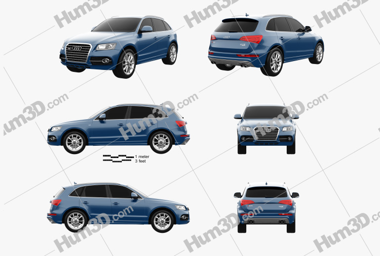 Audi SQ5 2016 Blueprint Template