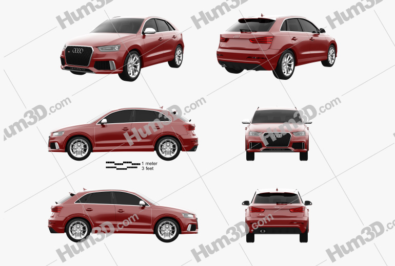 Audi RS Q3 2016 Blueprint Template