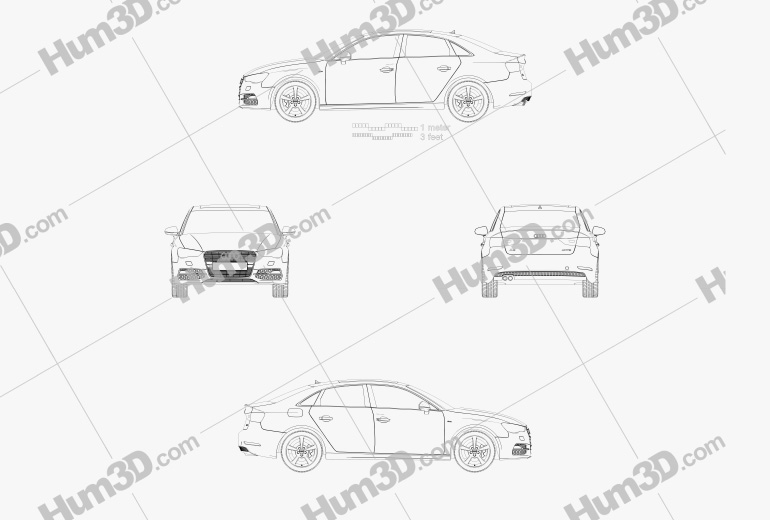 Audi A3 S line セダン 2013 設計図