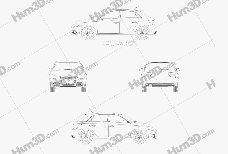 Audi A1 sportback 2015 Blueprint