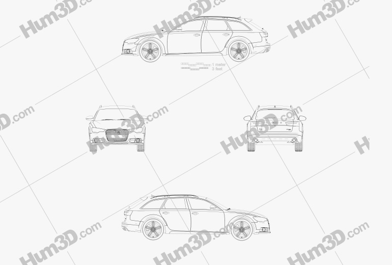 Audi A6 (C7) allroad quattro 2015 Blueprint