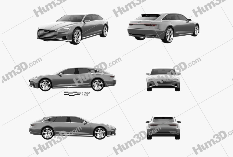 Audi Prologue Avant 2015 Blueprint Template