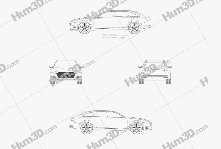 Audi Prologue Allroad 2015 Чертеж