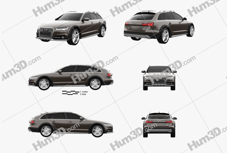 Audi A6 (C7) Allroad 2018 Blueprint Template