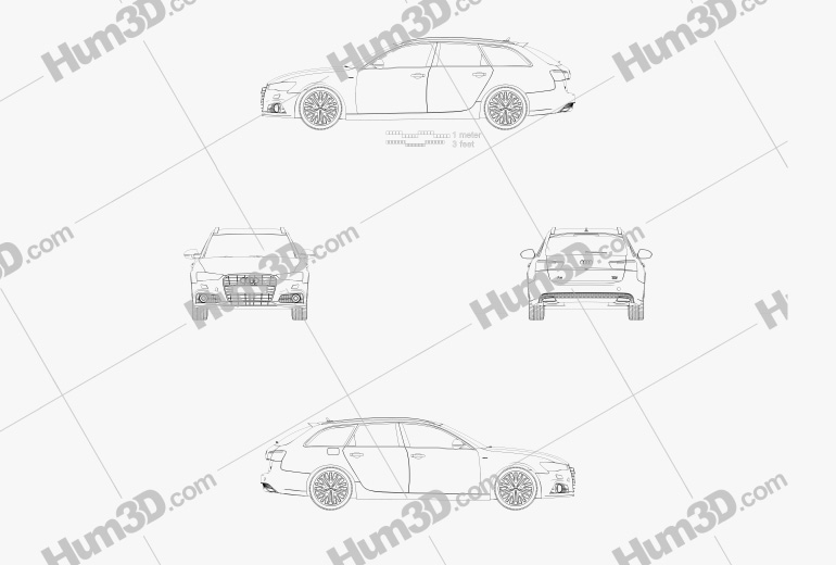 Audi A6 (C7) avant 2018 Blueprint