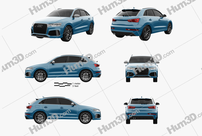 Audi RS Q3 Performance 2020 Blueprint Template