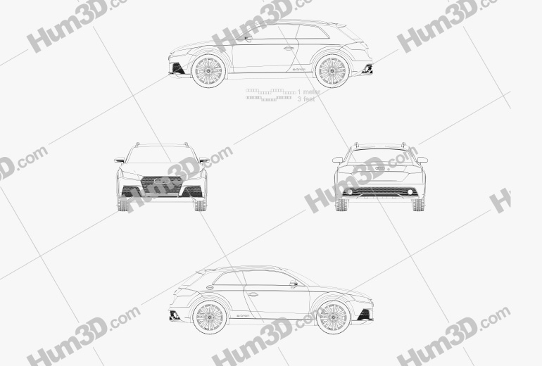 Audi Allroad Shooting Brake 2014 Blueprint