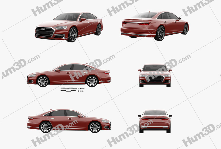 Audi A8 (D5) 2019 Blueprint Template