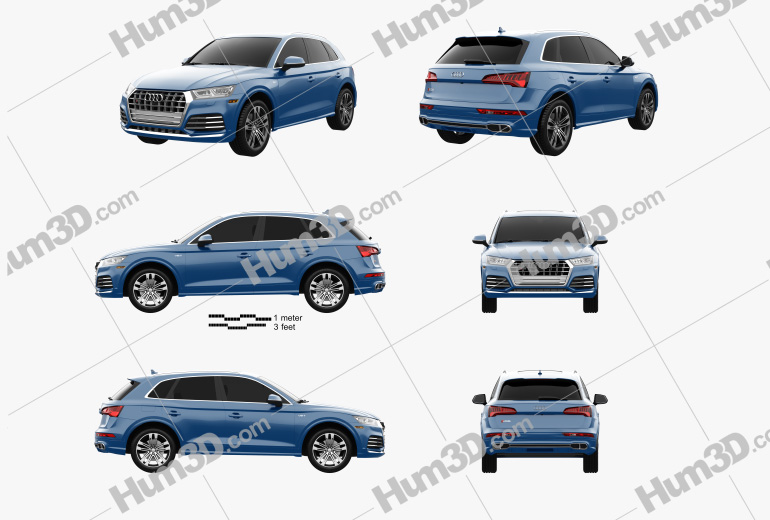Audi SQ5 2020 Blueprint Template