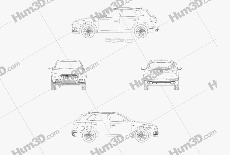 Audi SQ5 2020 Blueprint