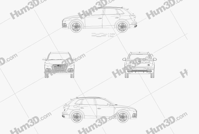 Audi Q5 L S-line CN-spec 2021 Blueprint