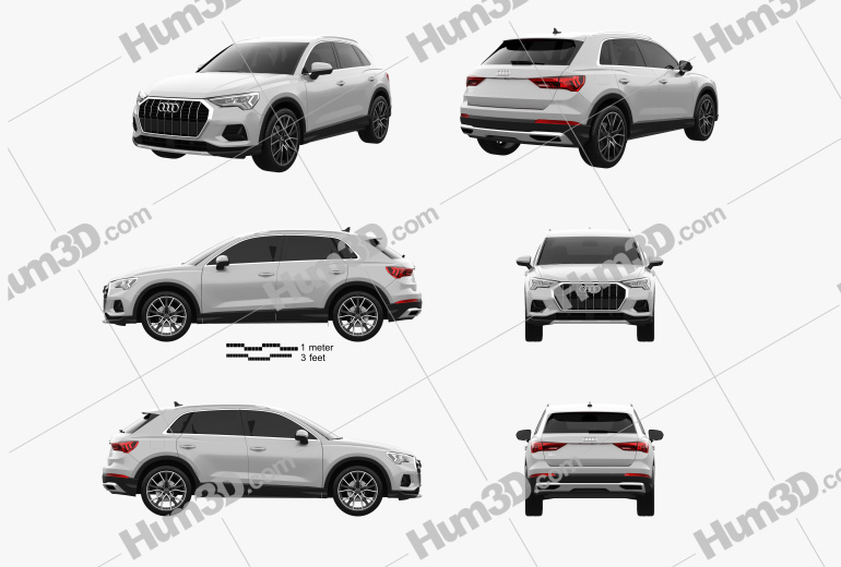 Audi Q3 Advanced 2020 Blueprint Template