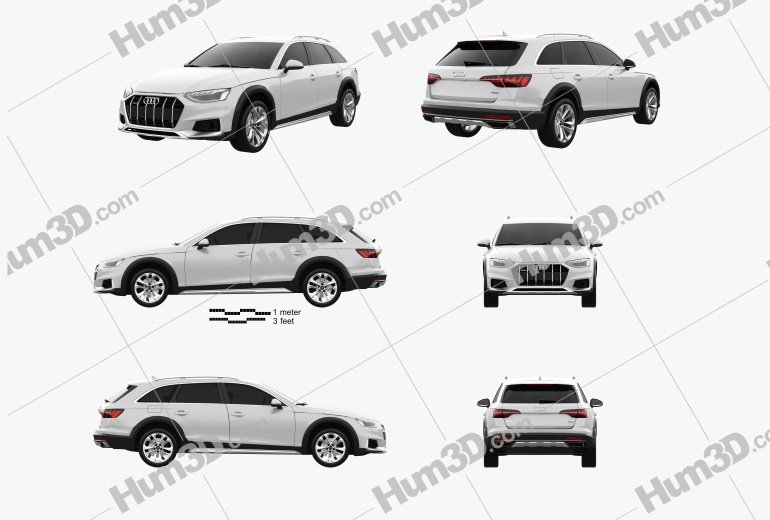 Audi A4 Allroad 2022 Blueprint Template