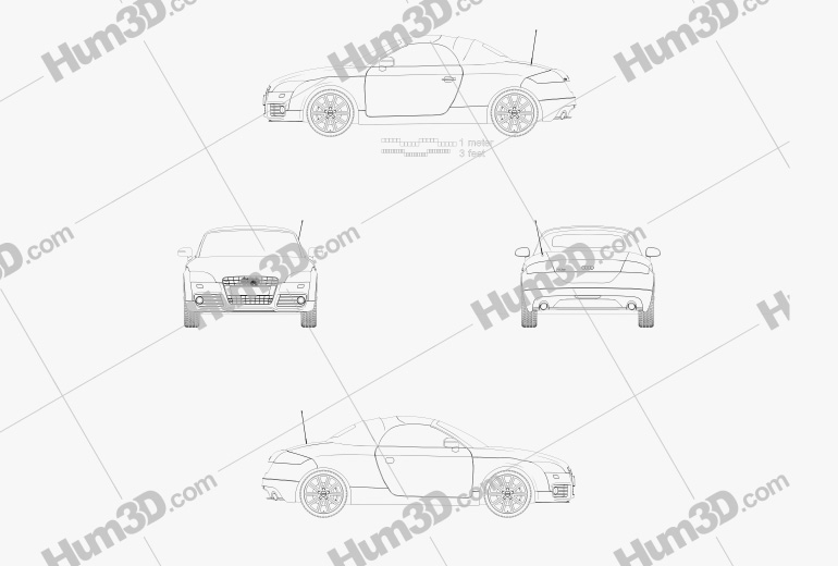 Audi TT Roadster 2016 Blueprint