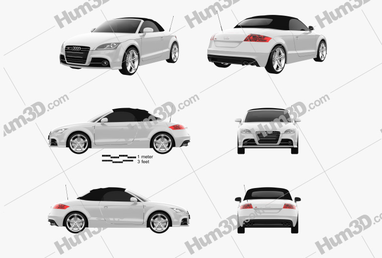 Audi TTS Roadster 2016 Blueprint Template