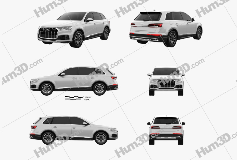 Audi Q7 2022 Blueprint Template