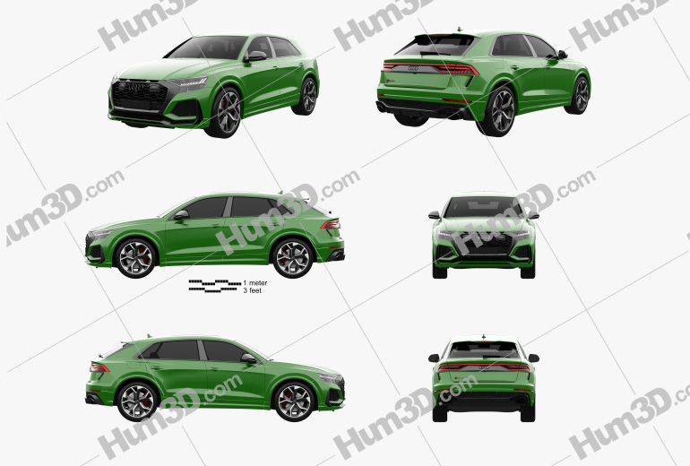 Audi Q8 RS 2022 Blueprint Template