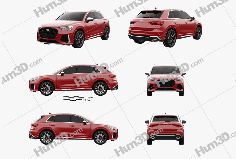 Audi Q3 RS 2022 Blueprint Template