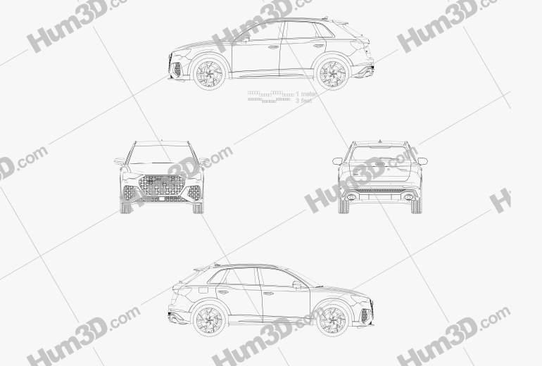 Audi Q3 RS 2022 Blueprint