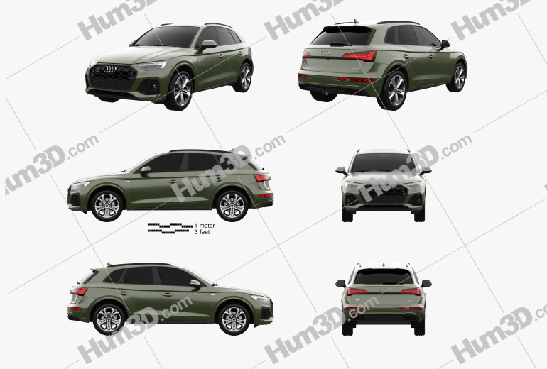 Audi Q5 S-line 2022 Blueprint Template
